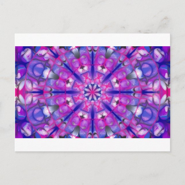 Carte Postale roseandbluemandala (Devant)