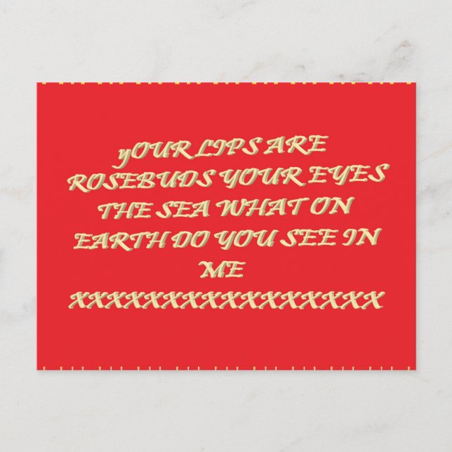 Carte Postale Rosebud lèvera les yeux comme la mer romance Saint (Devant)