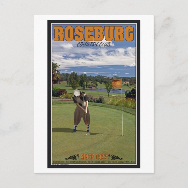 Carte Postale Roseburg Country Club - Putting (Devant)