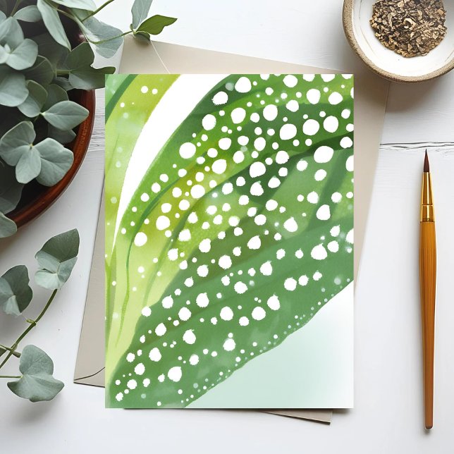 Carte Postale Rosée du matin | Aquarelle botanique moderne (Créateur téléchargé)