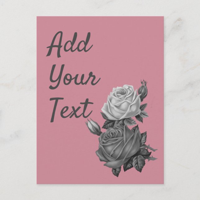 Carte Postale Roses (Devant)