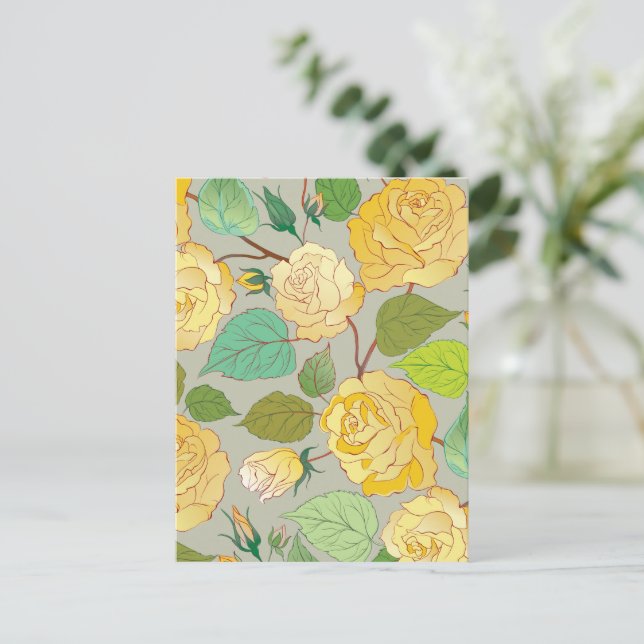 CARTE POSTALE ROSES 1 (Debout devant)