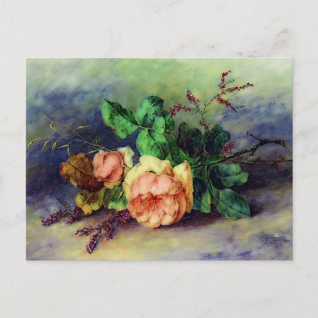 Carte Postale Roses anciennes (Devant)