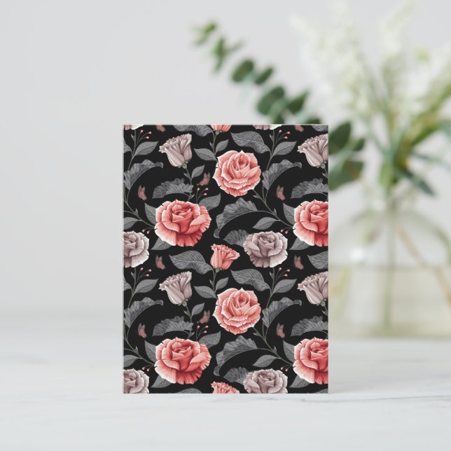Carte Postale Roses aquarelle 15 (Debout devant)