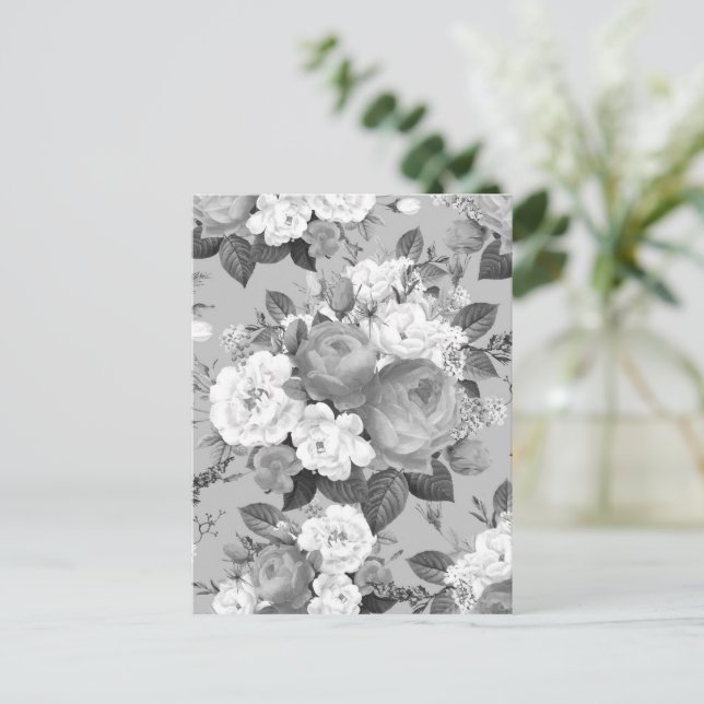 Carte Postale Roses Aquarelle 9 (Debout devant)