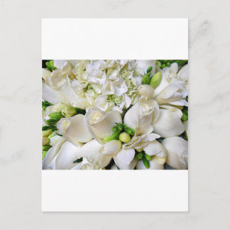 Carte Postale Roses blanches, Heureux_