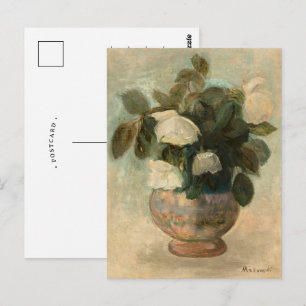 Carte Postale Roses blanches Tadeusz Makowski