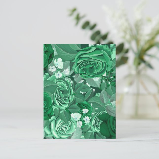 Carte Postale Roses d'aquarelle 36 (Debout devant)