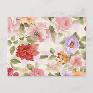 Carte Postale Roses d'aquarelle vintages