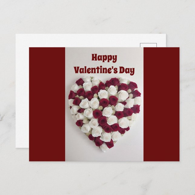 Carte Postale Roses de la Saint Valentin (Happy Valentine's Day Postcard!)