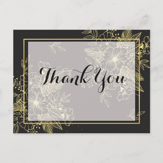 Carte Postale Roses d'Or  Merci (Devant)