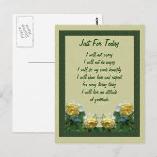 Carte Postale Roses Jaunes Juste Pour Aujourd'Hui Inspirant