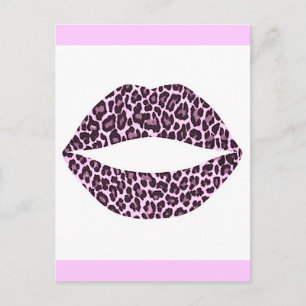 CARTE POSTALE ROSES NOIRES BLANC KISS SMILES DESIGN EMPREINTE DE