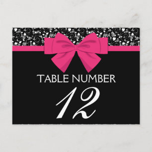 Carte Postale Roses noires et blanches Bow rose