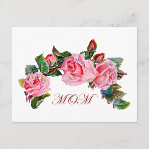 Carte Postale Roses pour maman