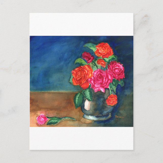 Carte Postale Roses pour Mon Amour (Devant)