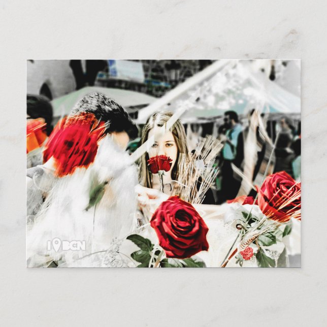 Carte Postale Roses pour vous le jour de St. George (Devant)