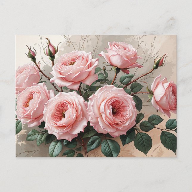 Carte Postale Roses roses roses  (Devant)
