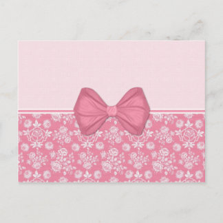 Carte Postale Roses roses roses avec arc