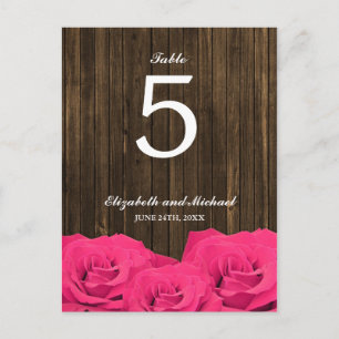 Carte Postale Roses roses roses Grange Mariage de bois Numéro de