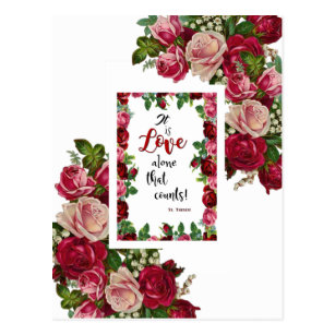 Cartes Postales Citation Rose Rouge Originales Zazzle Fr