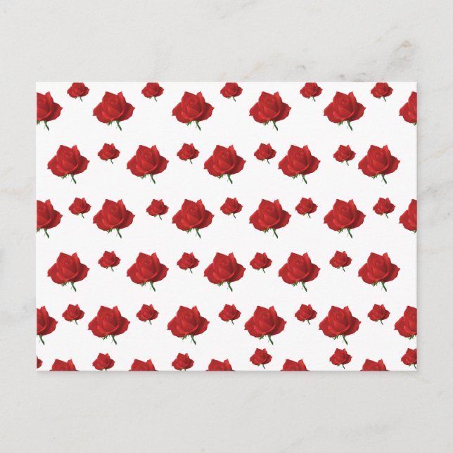 Carte Postale Roses rouges (Devant)