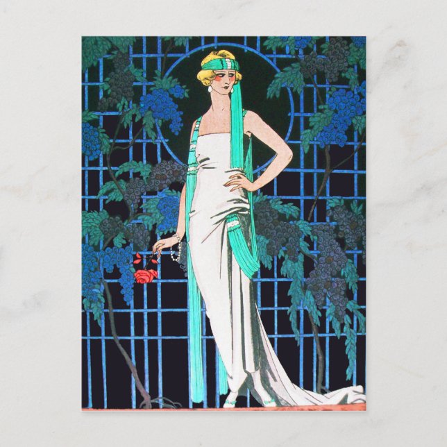 CARTE POSTALE ROSES ROUGES DANS LA NUIT (Devant)