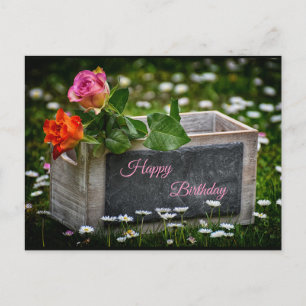 Carte postale Roses Rustiques *personnaliser le me