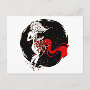 Carte Postale Roses sanguins