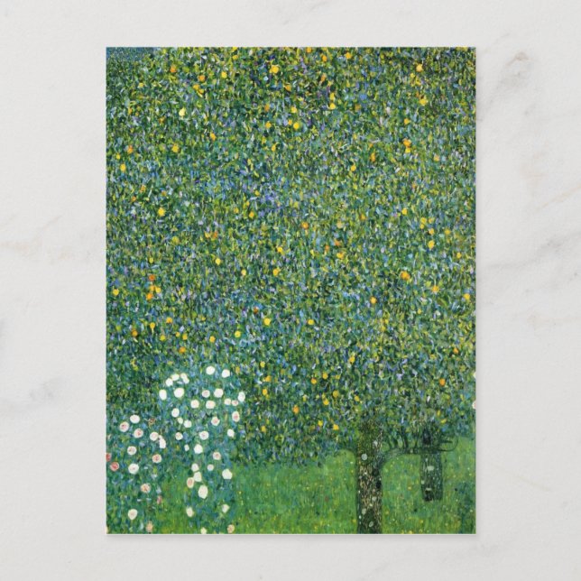 Carte Postale Roses sous les arbres mignons (Devant)