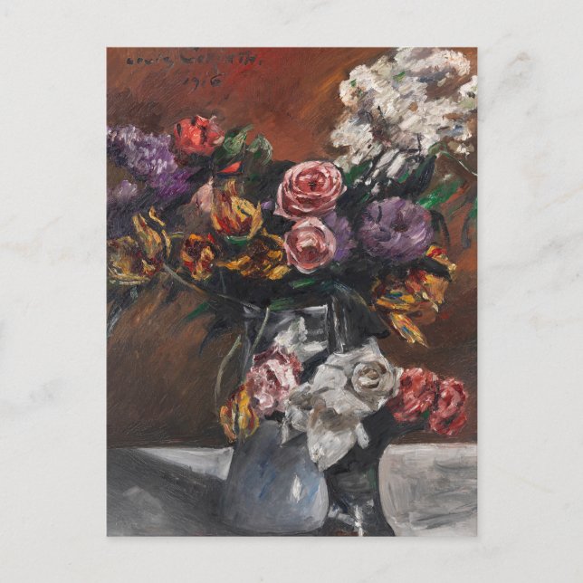 Carte Postale Roses, tulipes et lilas | Lovis Corinth (Devant)