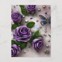Roses Violettes & Perles