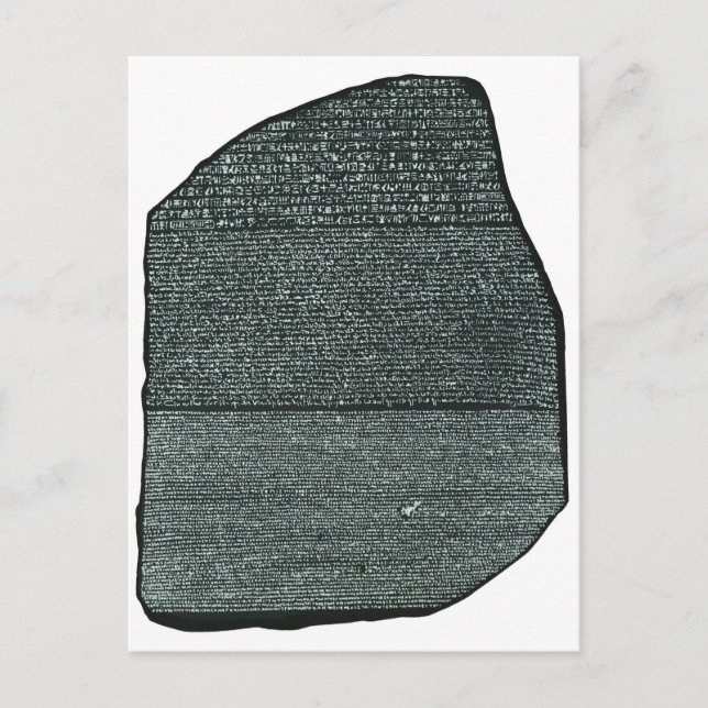 Carte postale Rosetta Stone Hiéroglyphe égyptien a (Devant)