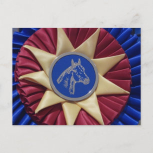 Carte Postale Rosette du spectacle de chevaux