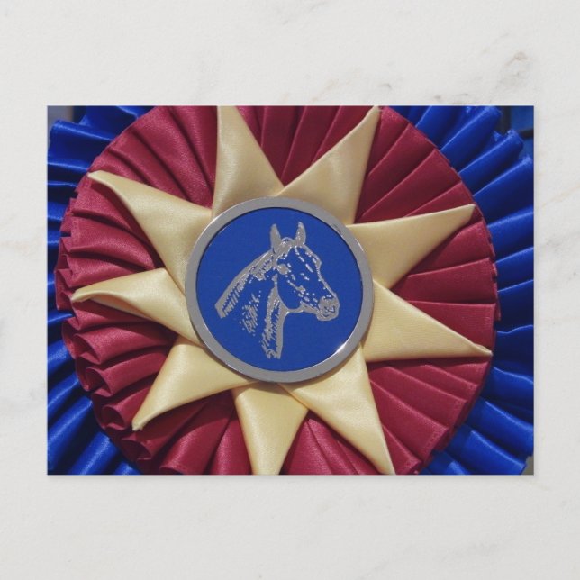 Carte Postale Rosette du spectacle de chevaux (Devant)