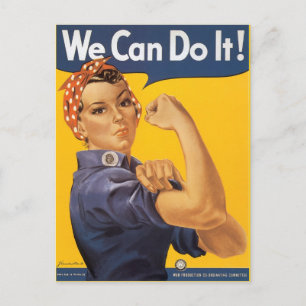 Carte Postale Rosie le Riveter "Nous pouvons le faire"