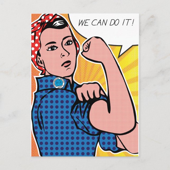 Carte Postale Rosie le Riveter Nous pouvons le faire! Points d'a (Devant)