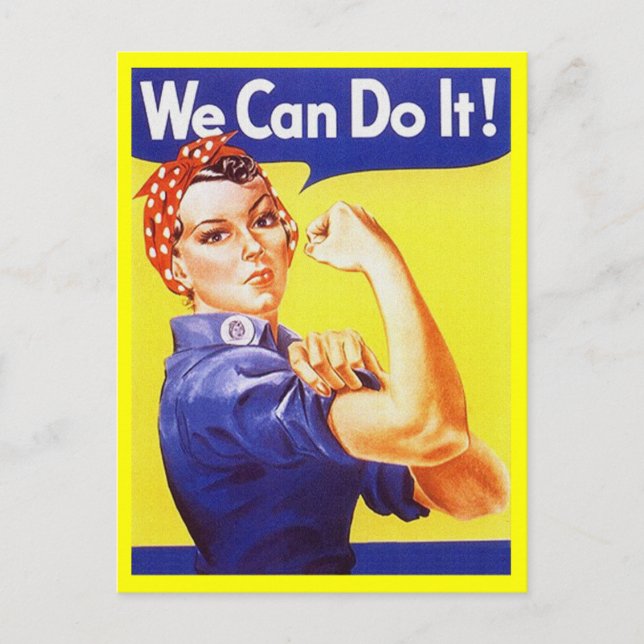Carte postale Rosie le Riveter Patriotique 2ÈME GU (Devant)