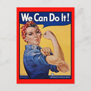 Carte Postale Rosie le Riveter : Une femme forte pour l'autonomi