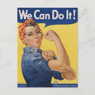 Carte Postale Rosie le Riveter : Une femme forte pour l'autonomi