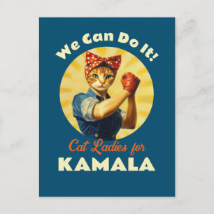 Carte Postale Rosie Les Dames De Chat Riveter Pour Kamala Harris