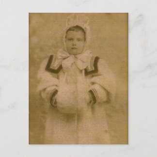 Carte Postale Rosie ZARFOS, prête à la neige, vers 1895