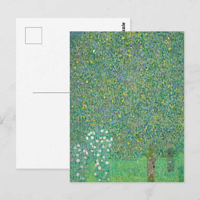 Carte Postale Rosiers sous les arbres par Gustav Klimt (Devant / Derrière)