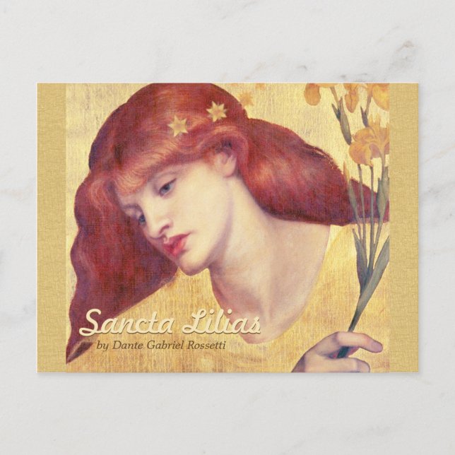 Carte postale Rossetti Sancta Lilias CC0657 (Devant)