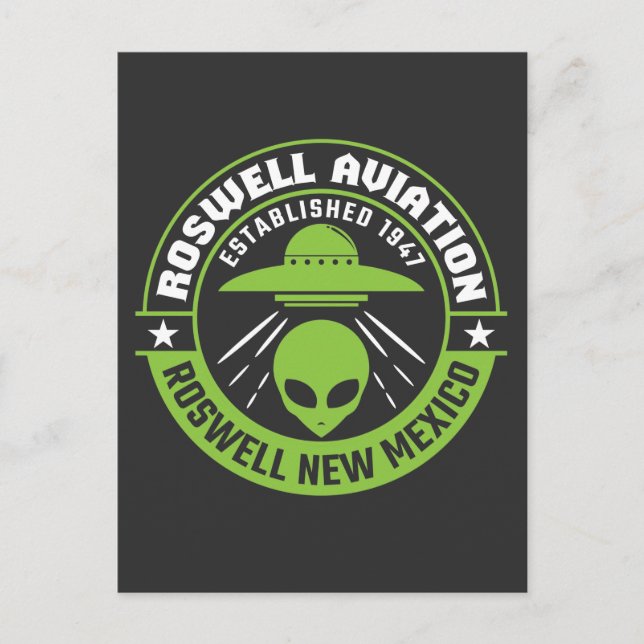 Carte Postale Roswell Aviation Fondée en 1947 (Devant)