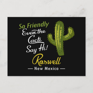Carte Postale Roswell Cactus Funny Retro