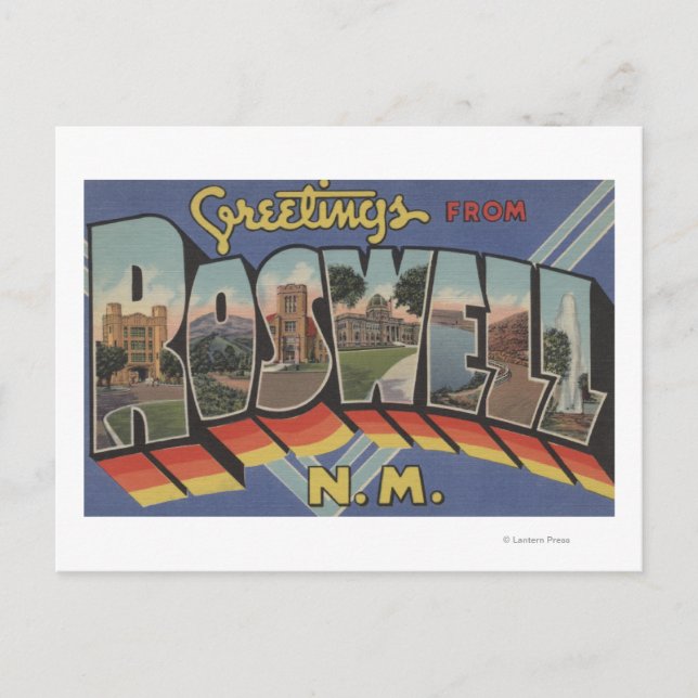 Carte Postale Roswell, Nouveau-Mexique - Scènes de grandes lettr (Devant)