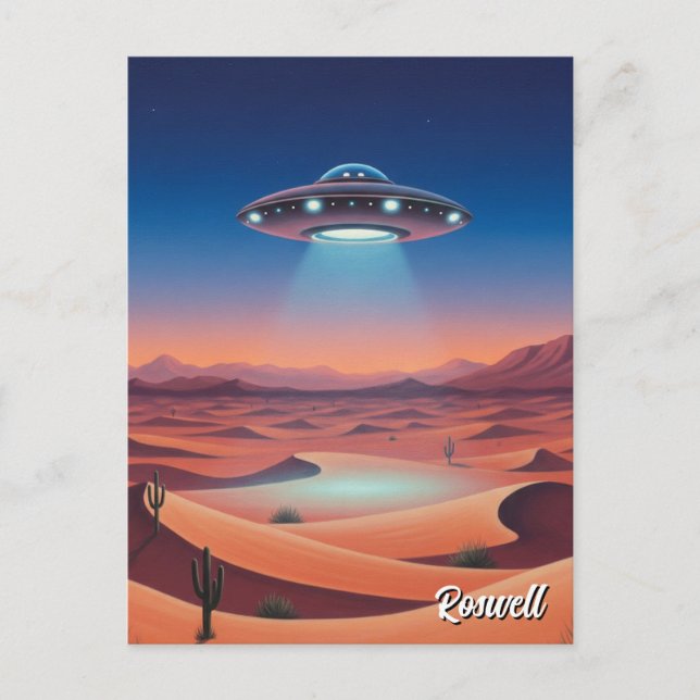 Carte Postale Roswell Nouveau Mexique UFO (Devant)