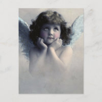 Rosy Cheeked Vintage Angel dans les nuages