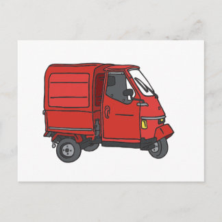 Carte Postale Roter Kleintransporteur